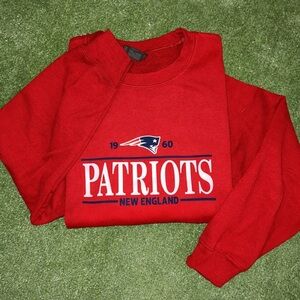 Red New England Patriots Crewneck, NFL Playoffs